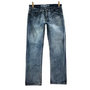 Route 66 Premium Slim Straight Jeans Mens 36x32* Blue Streetwear Skater Grunge